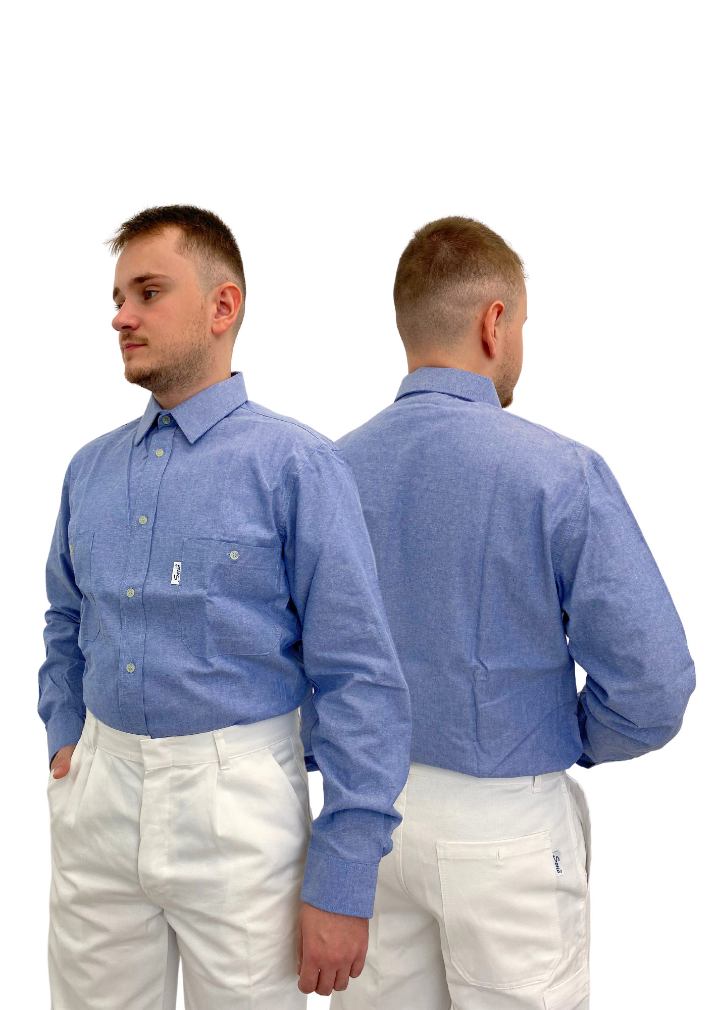 Oxford shirt, light blue, CE mark, excellent quality