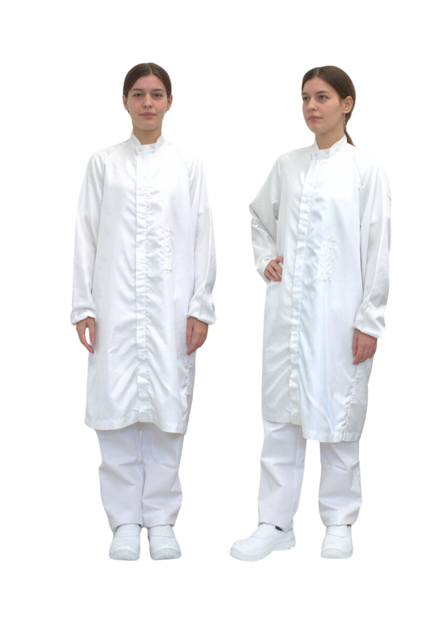 Unisex Cleanroom Gown with Mandarin Collar