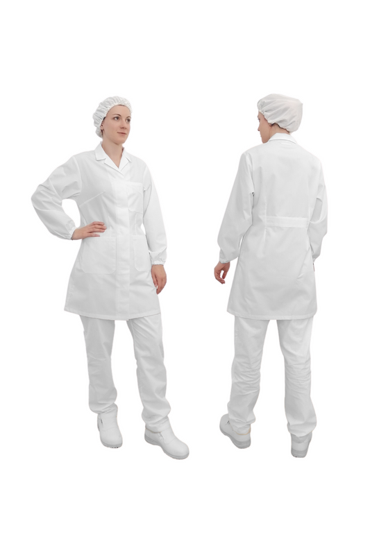 CE Certified Women's Lab Coat | Ideal for School and Professional Laboratories