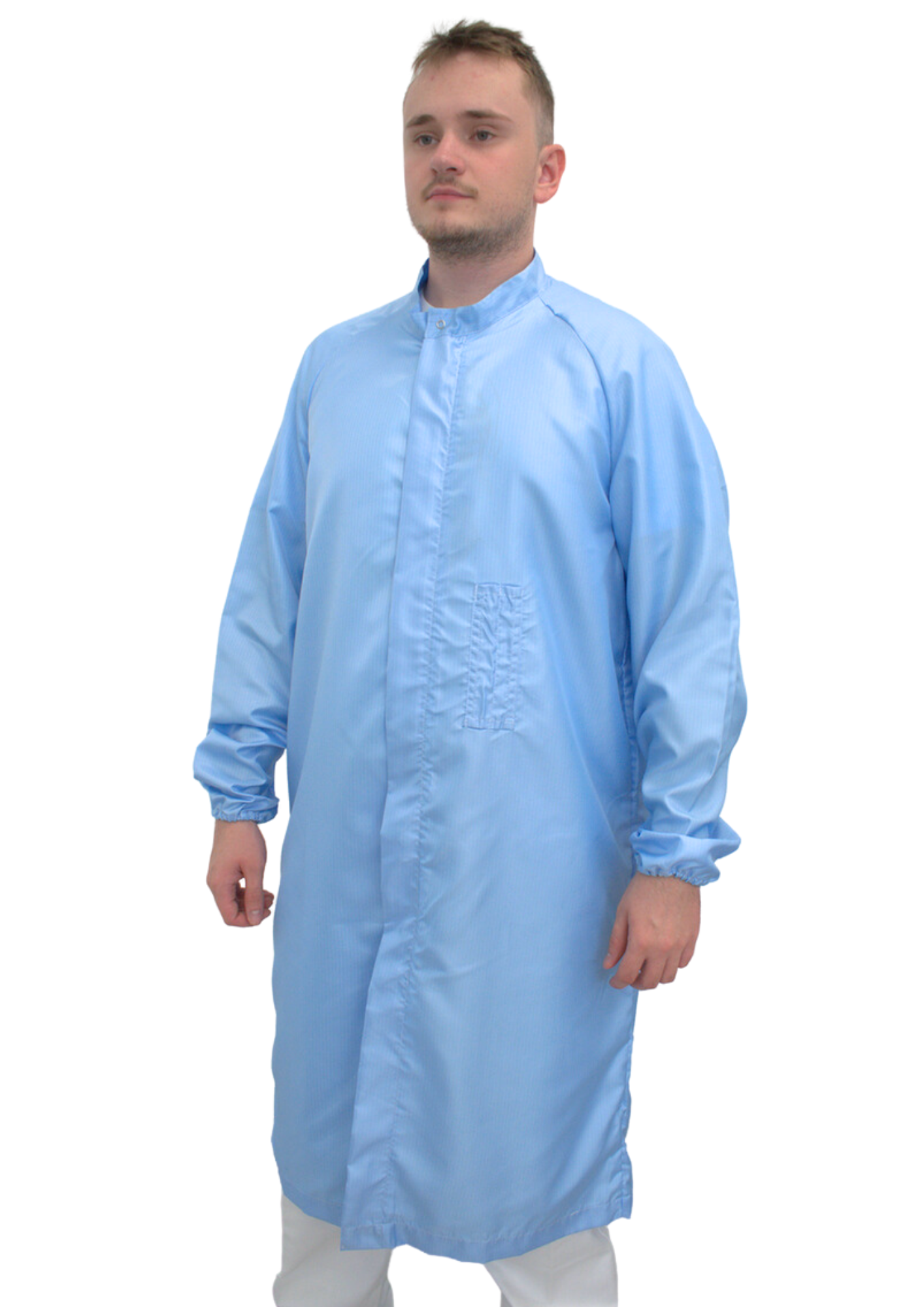 Unisex Cleanroom Gown with Mandarin Collar