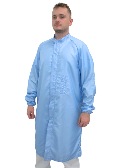 Unisex Cleanroom Gown with Mandarin Collar