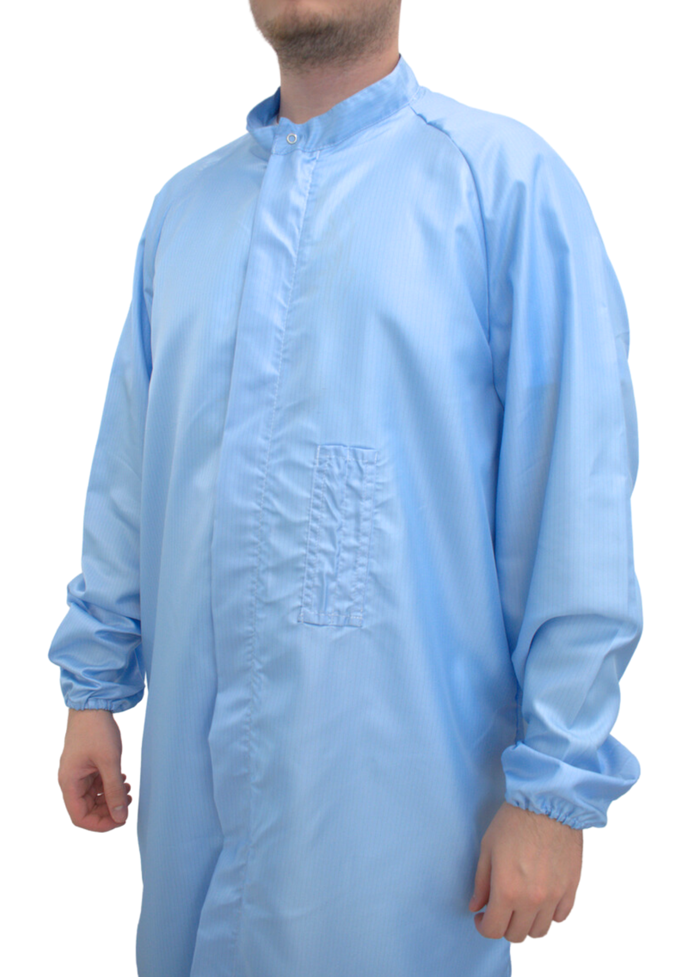 Unisex Cleanroom Gown with Mandarin Collar