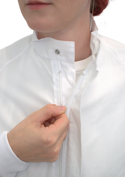 Unisex Lab/Study Coat with Mandarin Collar in 100% Cotton