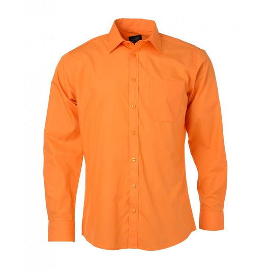 Camicia per un effetto sportivo e casual. Marchio CE in cotone colore arancione - Lavorare Comodamente