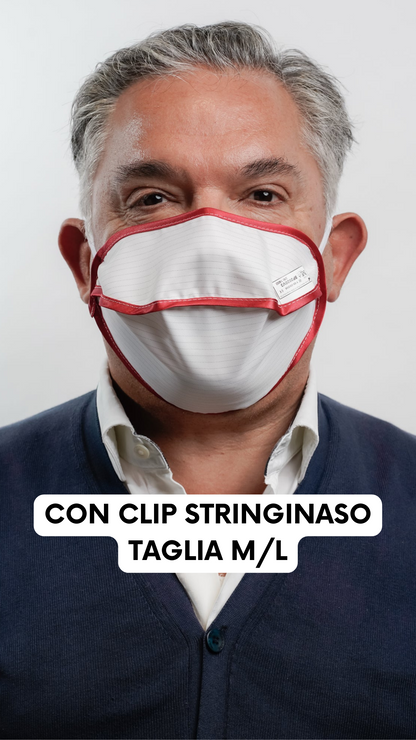 Mascherina Ecosostenibile, 500 Lavaggi CERTIFICATA CE AD USO MEDICALE, con clip stringinaso