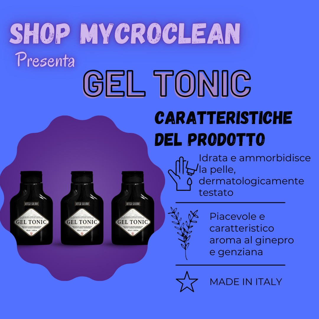 Gel Tonic - Gel disinfettante Mani al profumo di Ginepro e Genziana