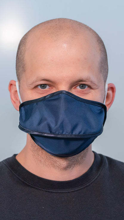 Eco-sustainable mask, 500 washes, with ergonomic shape and anti-fog glasses, CE CERTIFIED FOR MEDICAL USE - SIZE M/L