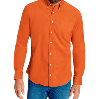 Shirt for a sporty and casual look. CE mark in orange cotton - Work Comfortably