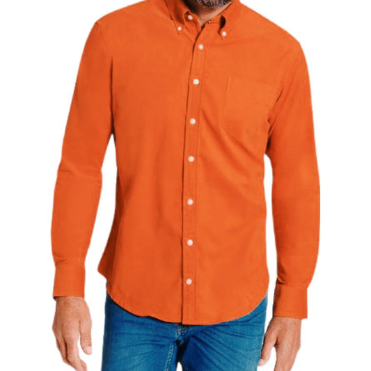 Camisa de trabajoen algodón naranja con marcado CE