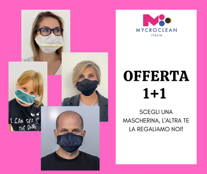 OFFERTA BI-PACK 1+1 - Acquista una mascherina, la seconda è a metà prezzo - TAGLIA M/L